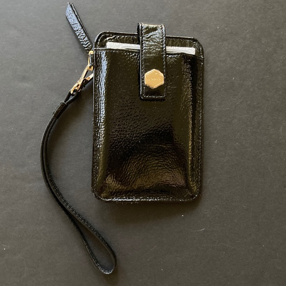 LODIS Astor Black Leather SmartPhone ID/Card Case/Wrist Strap/NEW/REDUCED PRICE! - Picture 2 of 2